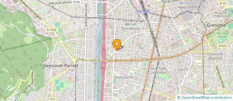 localisation de l'entreprise MONSIEUR ALAIN BRUN  GRENOBLE