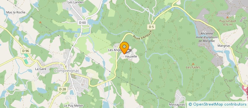 localisation de l'entreprise MONSIEUR ALAIN BRUN à COMPREIGNAC