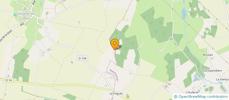 localisation de l'entreprise MONSIEUR ALAIN BRUNET  LEIGNE-LES-BOIS