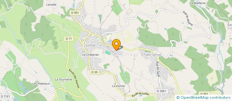 localisation de l'entreprise MONSIEUR ALAIN BUISSON  CHABRIGNAC