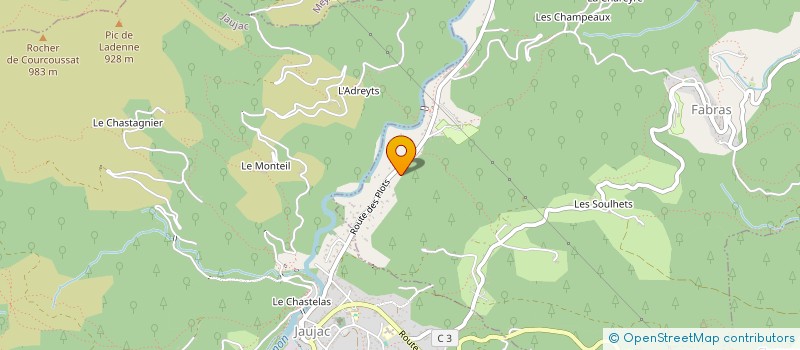 localisation de l'entreprise MONSIEUR ALAIN BUSALLI  MEYRAS