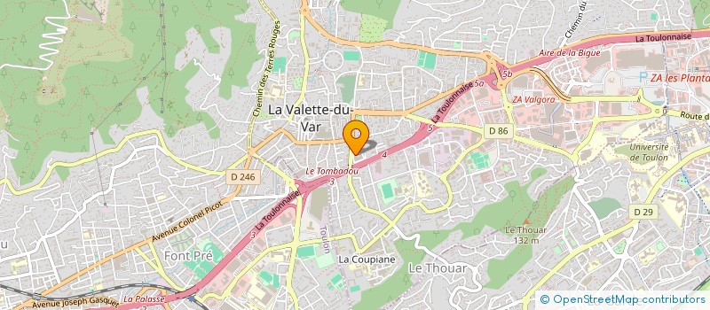 localisation de l'entreprise MONSIEUR ALAIN CAMOUS  LA VALETTE-DU-VAR