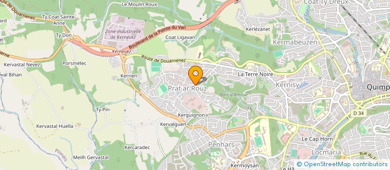 localisation de l'entreprise MONSIEUR ALAIN CAOUDAL à QUIMPER