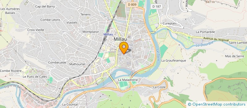 localisation de l'entreprise MONSIEUR ALAIN CARDINAL  MILLAU