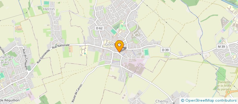 localisation de l'entreprise MONSIEUR ALAIN CAUDRELIER  GONDECOURT