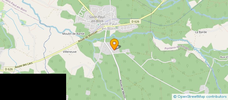 localisation de l'entreprise MONSIEUR ALAIN CAULE  SAINT-PAUL-EN-BORN