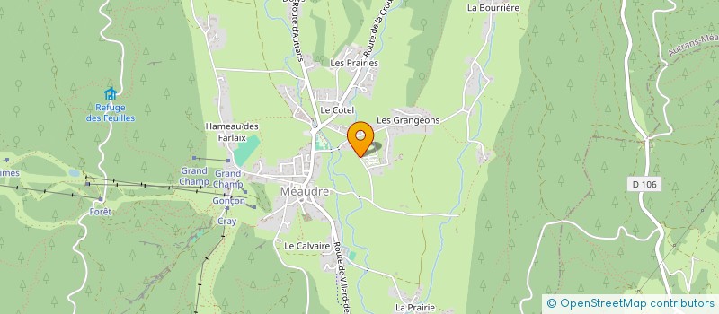 localisation de l'entreprise MONSIEUR ALAIN CAULLIREAU  AUTRANS-MEAUDRE EN VERCORS