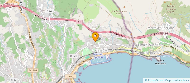 localisation de l'entreprise MONSIEUR ALAIN CAYROLLES  MENTON