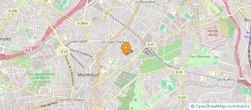 localisation de l'entreprise MONSIEUR ALAIN CHALAUD  MONTREUIL