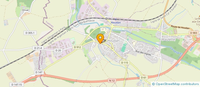 localisation de l'entreprise MONSIEUR ALAIN CHAPELLIER  HOUDAN