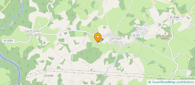 localisation de l'entreprise MONSIEUR ALAIN CHARBONNEL à SARROUX - SAINT JULIEN