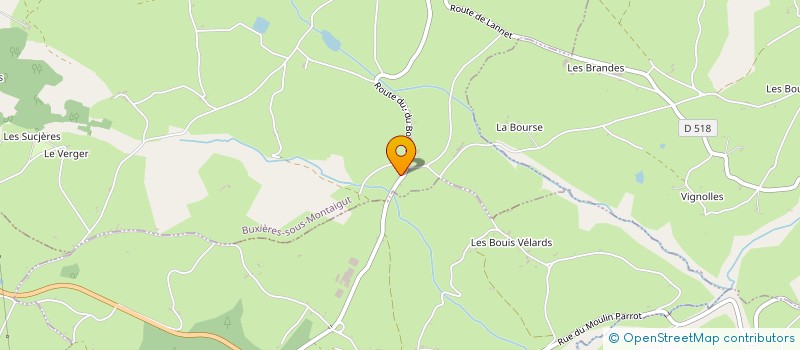 localisation de l'entreprise MONSIEUR ALAIN CHARVILLAT  BUXIERES-SOUS-MONTAIGUT