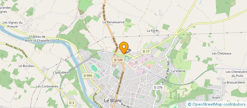 localisation de l'entreprise MONSIEUR ALAIN CHARVY à LE BLANC