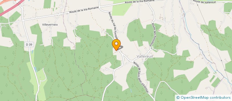 localisation de l'entreprise MONSIEUR ALAIN CHASTIER  VALLEREUIL