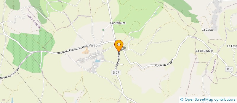 localisation de l'entreprise MONSIEUR ALAIN CHAUBARD  VIRAC