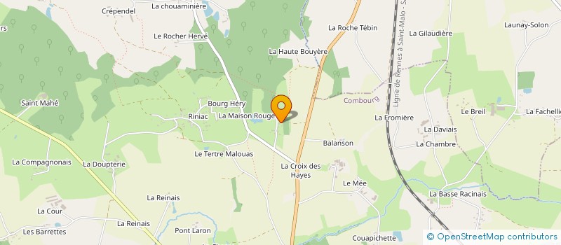 localisation de l'entreprise MONSIEUR ALAIN CHAUSSE à COMBOURG