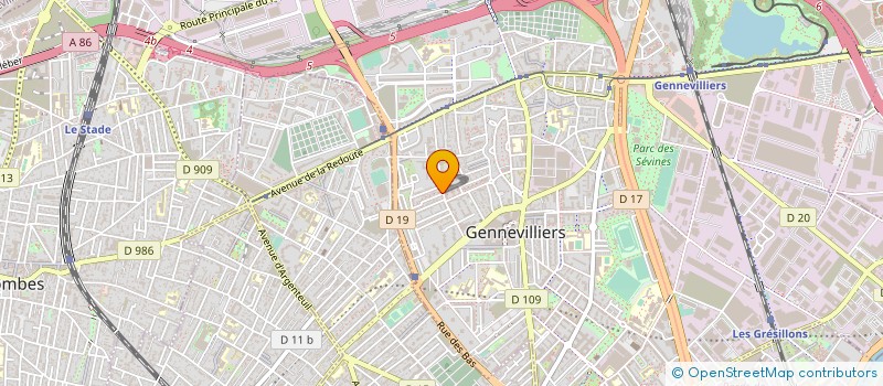 localisation de l'entreprise MONSIEUR ALAIN CHAUVEL à GENNEVILLIERS