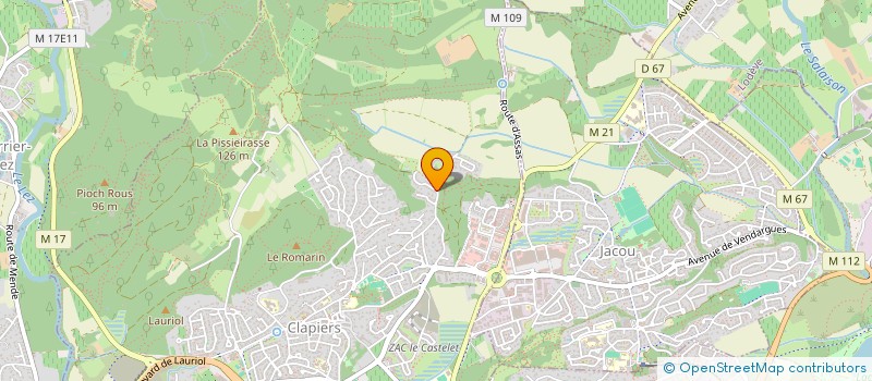 localisation de l'entreprise MONSIEUR ALAIN CHAUVET  CLAPIERS