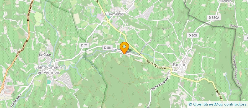 localisation de l'entreprise MONSIEUR ALAIN CHAVE  FAUCON