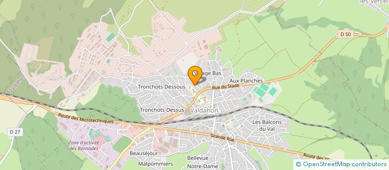 localisation de l'entreprise MONSIEUR ALAIN CHOPARD LALLIER  VALDAHON