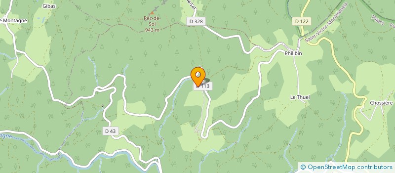 localisation de l'entreprise MONSIEUR ALAIN CHOSSIERE  SAINT-VICTOR-MONTVIANEIX