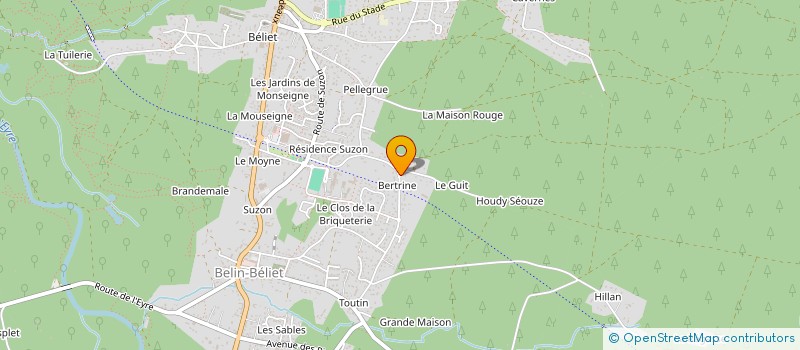 localisation de l'entreprise MONSIEUR ALAIN-CLAUDE PRIOLEAU  BELIN-BELIET