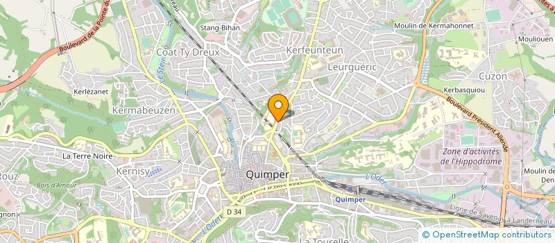 localisation de l'entreprise MONSIEUR ALAIN CLEMENT  QUIMPER