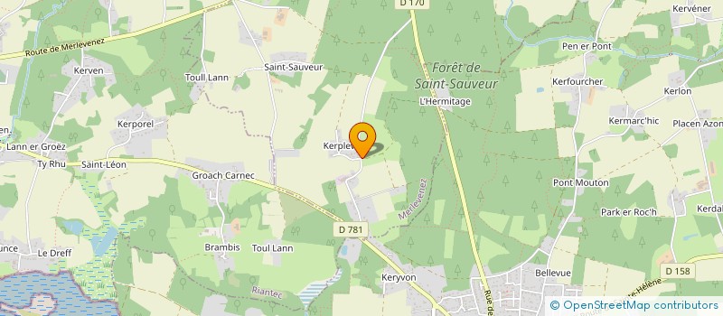 localisation de l'entreprise MONSIEUR ALAIN COCHARD  RIANTEC