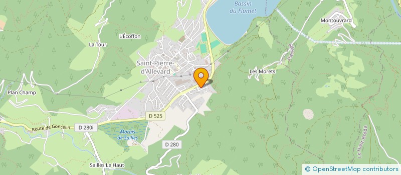 localisation de l'entreprise MONSIEUR ALAIN COINDET  CRETS EN BELLEDONNE