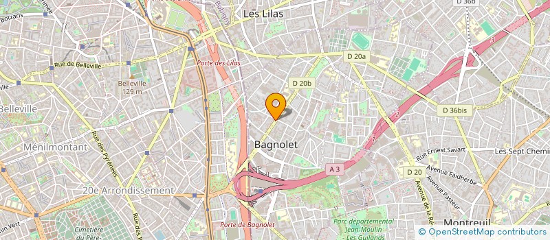 localisation de l'entreprise MONSIEUR ALAIN COLETTE à BAGNOLET