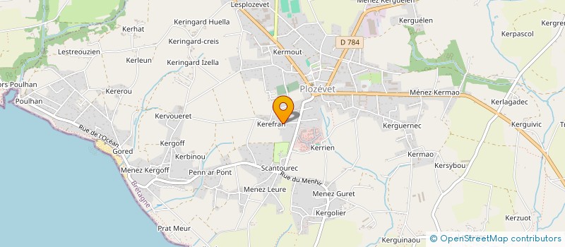 localisation de l'entreprise MONSIEUR ALAIN CORRE  PLOZEVET