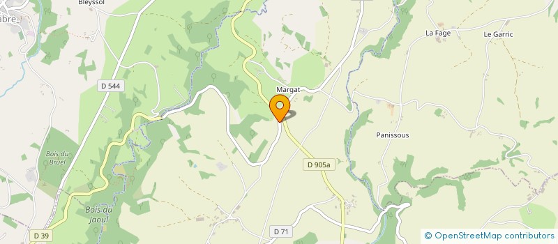 localisation de l'entreprise MONSIEUR ALAIN COUFFIGNAL  LA SALVETAT-PEYRALES