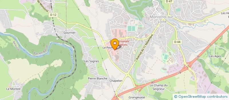 localisation de l'entreprise MONSIEUR ALAIN COURTIAL à LA CHAPELLE D'AUREC