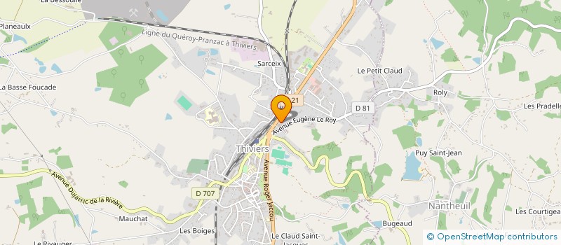 localisation de l'entreprise MONSIEUR ALAIN COUSINOU  THIVIERS