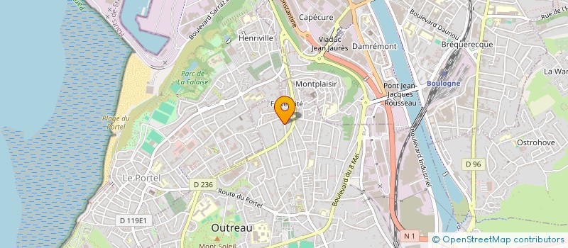 localisation de l'entreprise MONSIEUR ALAIN COUVELARD  OUTREAU