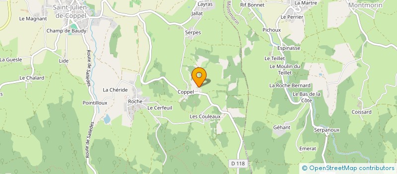 localisation de l'entreprise MONSIEUR ALAIN CROIZET  SAINT-JULIEN-DE-COPPEL
