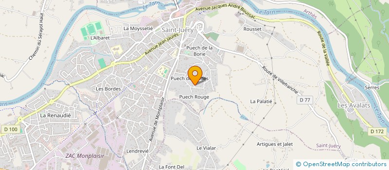 localisation de l'entreprise MONSIEUR ALAIN CROS  SAINT-JUERY