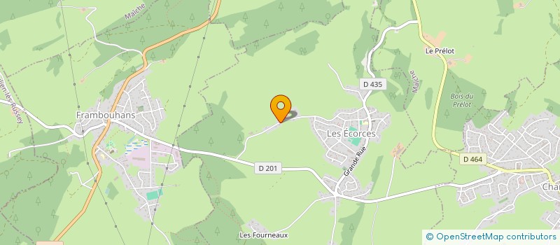 localisation de l'entreprise MONSIEUR ALAIN CUENOT  LES ECORCES