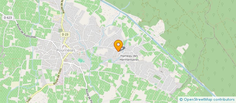 localisation de l'entreprise MONSIEUR ALAIN CUVELIER  POURRIERES