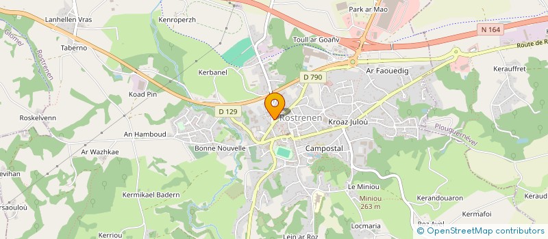 localisation de l'entreprise MONSIEUR ALAIN DARCHEZ  ROSTRENEN