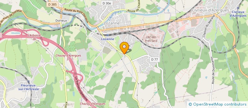 localisation de l'entreprise MONSIEUR ALAIN DEBILLY  LOZANNE