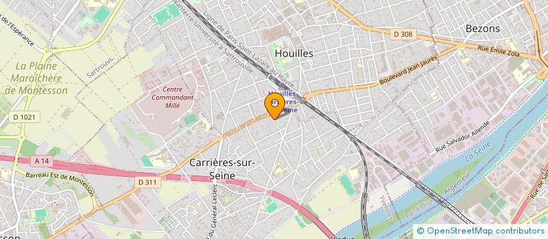 localisation de l'entreprise MONSIEUR ALAIN DELARUELLE  CARRIERES-SUR-SEINE