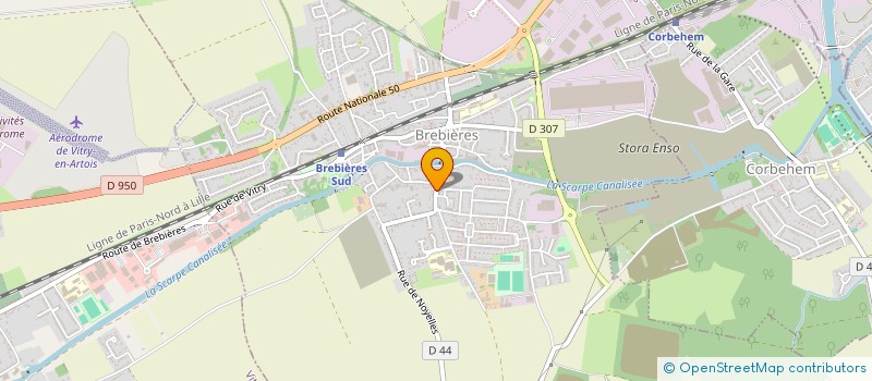 localisation de l'entreprise MONSIEUR ALAIN DELEBARRE  BREBIERES