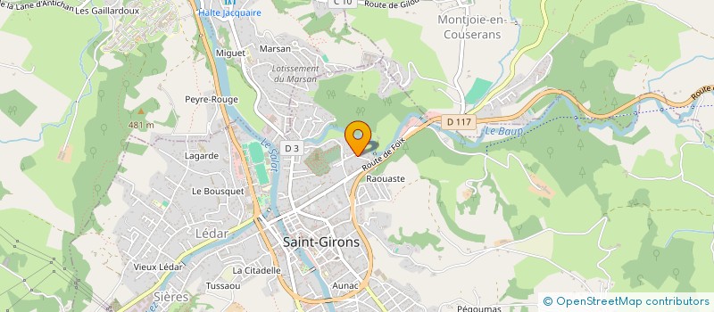 localisation de l'entreprise MONSIEUR ALAIN DENAMIEL à SAINT-GIRONS