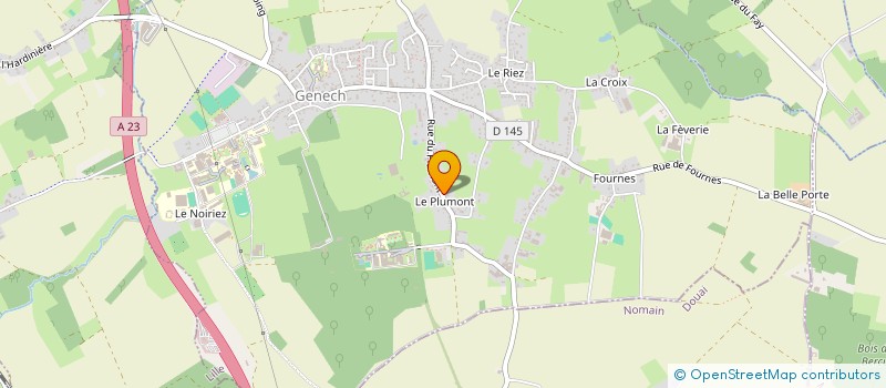 localisation de l'entreprise MONSIEUR ALAIN DHELLEMMES  GENECH