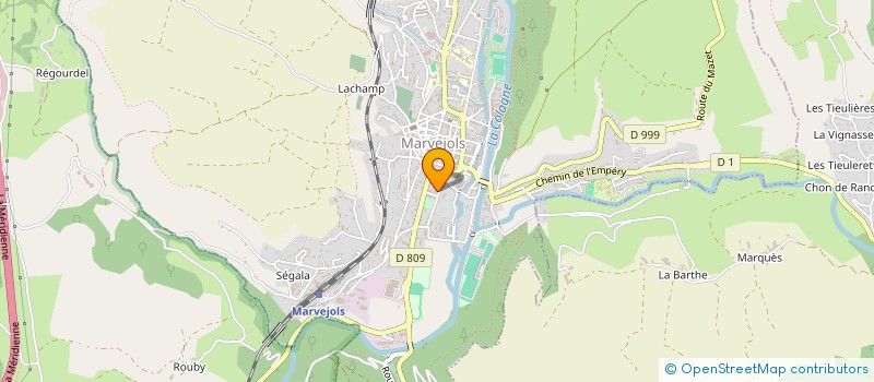 localisation de l'entreprise MONSIEUR ALAIN DIBANDJO LANGUE  MARVEJOLS