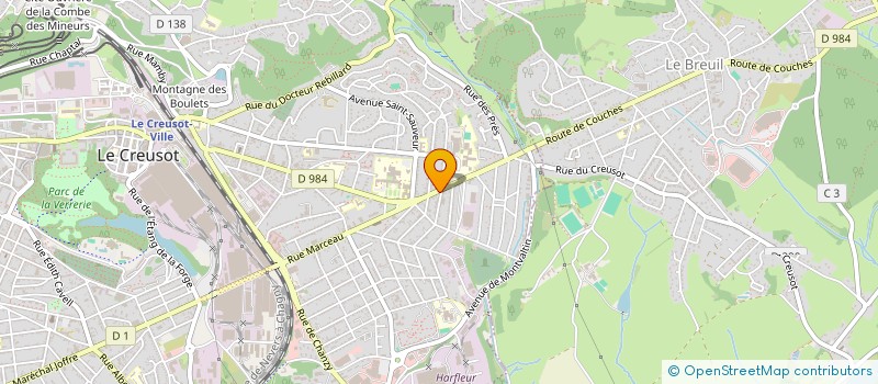 localisation de l'entreprise MONSIEUR ALAIN DONZEL  LE CREUSOT