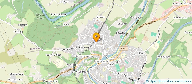 localisation de l'entreprise MONSIEUR ALAIN DREAU  CHATEAULIN