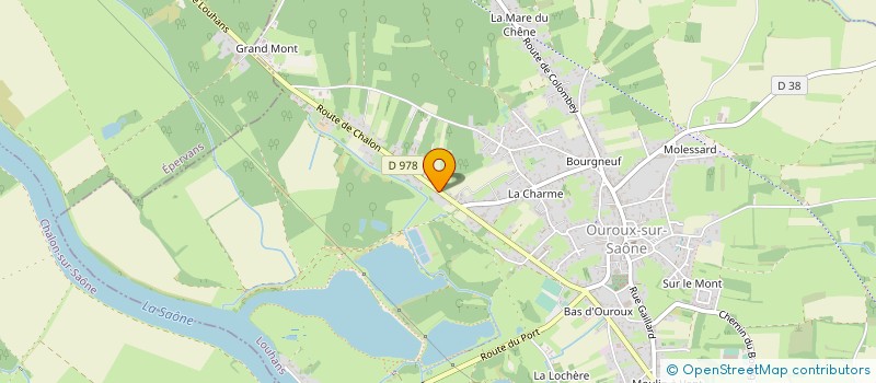 localisation de l'entreprise MONSIEUR ALAIN DUBOIS  OUROUX-SUR-SAONE