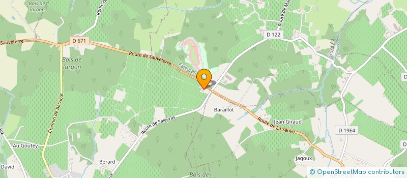 localisation de l'entreprise MONSIEUR ALAIN DUFOURG  TARGON